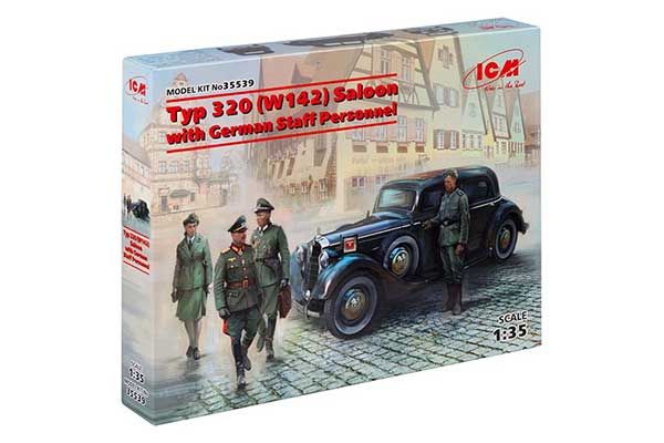 Тип 320 (W142) седан з германським штабним персоналом (ICM 35539) 1/35