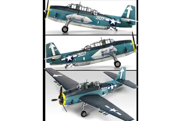 TBM-3 "USS Bunker Hill" (Academy 12285) 1/48