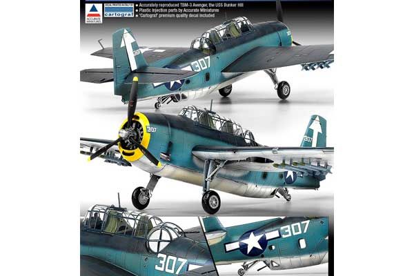 TBM-3 "USS Bunker Hill" (Academy 12285) 1/48
