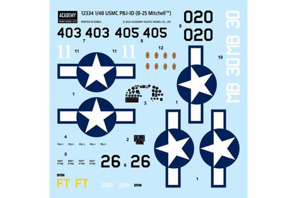 USMC PBJ-1D (B-25 Mitchell) (Academy 12334) 1/48
