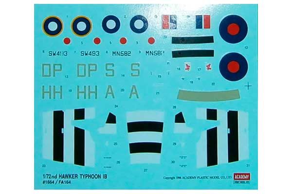 Hawker Typhoon Mk.Ib (Academy 12462) 1/72