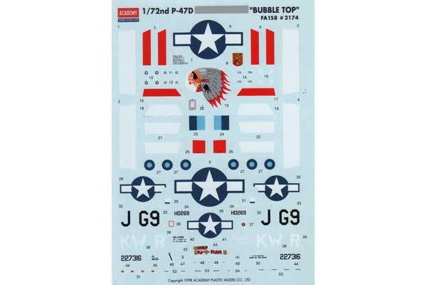 P-47D "Bubbletop" (Academy 12491) 1/72