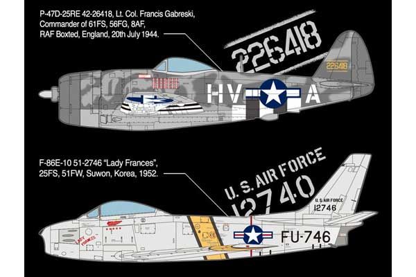 P-47D і F-86E 'Gabreski' (Academy 12530) 1/72