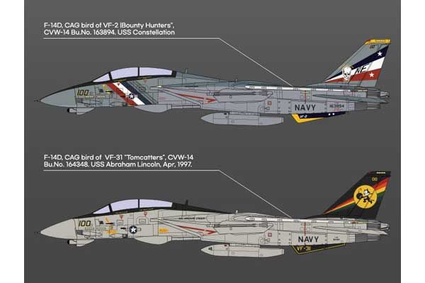 USN F-14D VF-2 Bounty Hunters (Academy 12590) 1/72