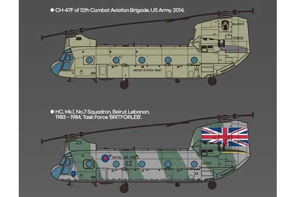 CH-47 D/F/J/HC.Mk.1 "4 Nations" (Academy 12624) 1/144