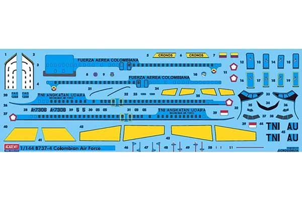 Boeing 737 Colombian Air Force (Academy 12639) 1/144