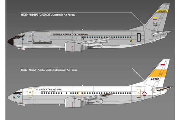 Boeing 737 Colombian Air Force (Academy 12639) 1/144
