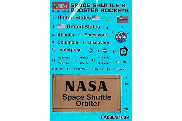 "Space Shuttle & Booster Rockets" (Academy 12707) 1/288