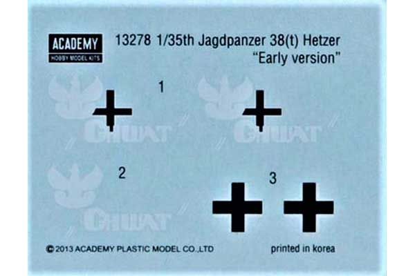 Jagdpanzer 38(t) Hetzer “Ранняя версия” (Academy 13278) 1/35