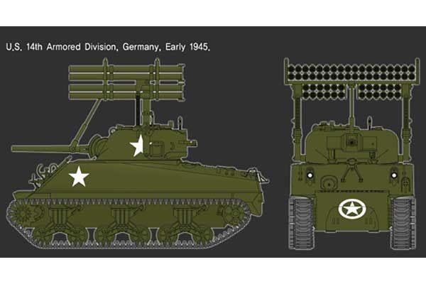 M4A3 Sherman з T34 'Calliope' (Academy 13294) 1/35