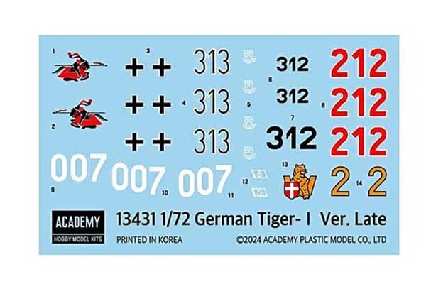 Tiger-1 пізнього виробництва (Academy 13431) 1/72
