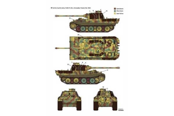 Pz.Kpfw. V Panther Ausf. G ранней версии (Academy 13529) 1/35
