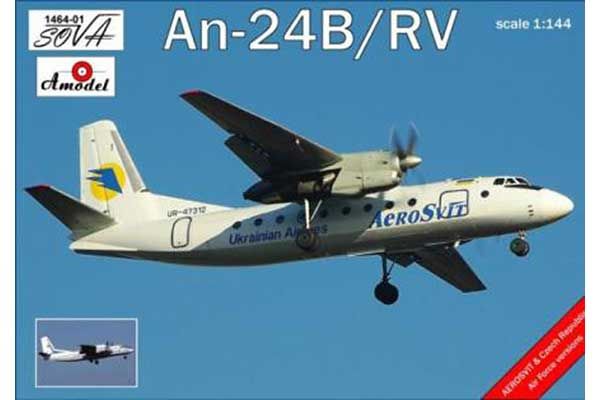 Антонов Ан-24Б/РВ  (AMODEL 1464-01) 1/144