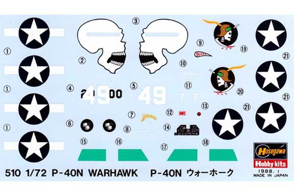 P-40N WARHAWK (Hasegawa 00139 A9) 1/72
