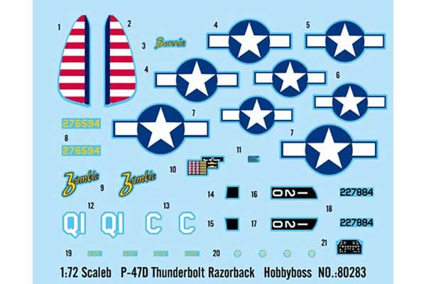 P-47D Thunderbolt Razorback (Hobby Boss 80283) 1/72