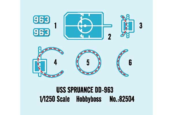 USS SPRUANCE DD-963 (Hobby Boss 82504) 1/1250