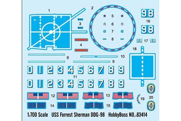 USS Forrest Sherman DDG-98 (Hobby Boss 83414) 1/700