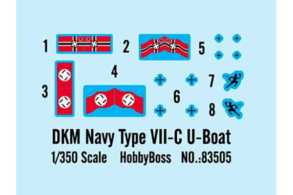 DKM Navy Type VII-C U-Boat (Hobby Boss 83505) 1/350