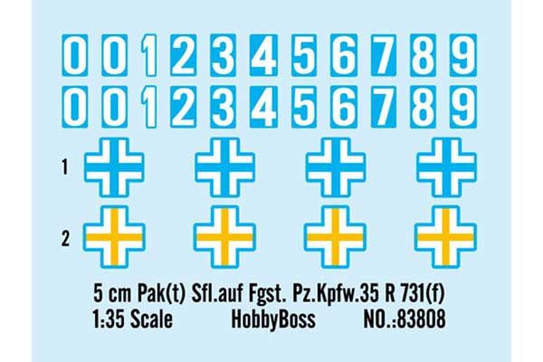 5 cm Pak(t) Sfl.auf Fgst. Pz.Kpfw.35 R 731(f) (Hobby Boss 83808) 1/35