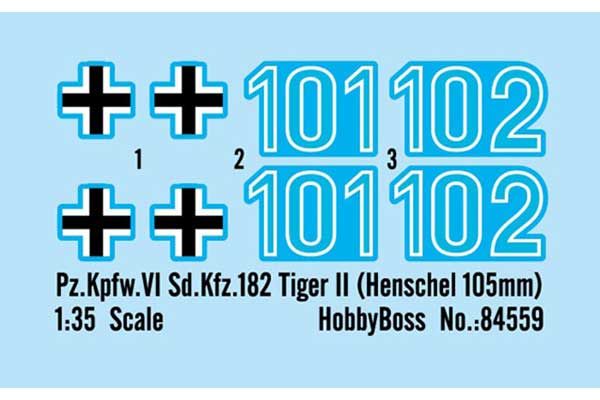 Pz.Kpfw.VI Sd.Kfz.182 Tiger II (Henschel 105mm) (Hobby Boss 84559) 1/35