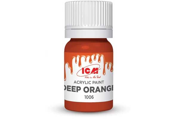 Акрилова фарба - Темно-помаранчева (Deep Orange) ICM 1006