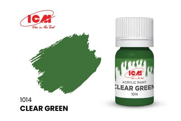 Акрилова фарба - Зелений (Clear Green) ICM 1014