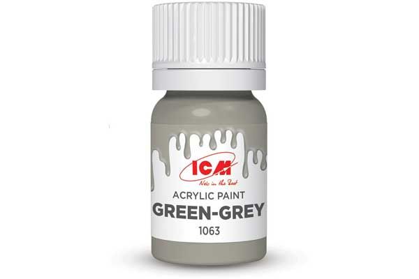 Акрилова фарба - Зелено-сірий (Green grey) ICM 1063