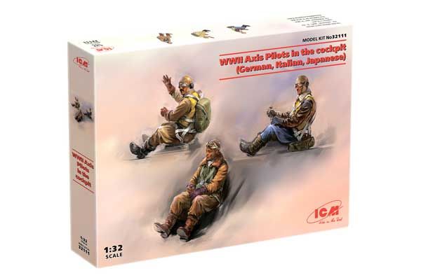 Пілоти Осі 2СВ в кабіні. Німеччина, Італія, Японія (ICM 32111) 1/32