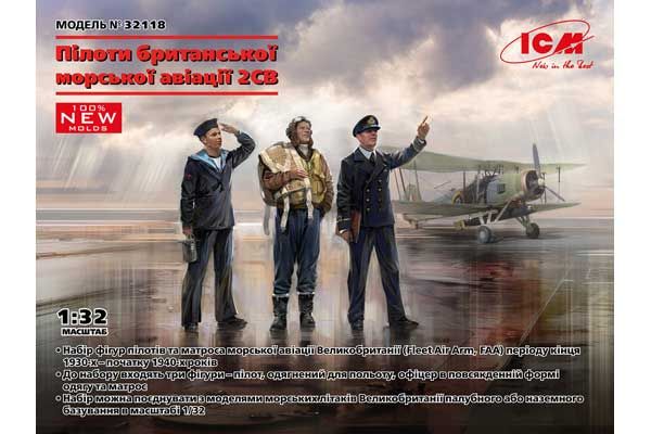 Пілоти британської морської авіації 2СВ (ICM 32118) 1/32