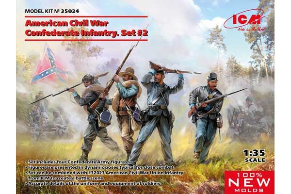 Американская гражданская война. Пехота Конфедерации (ICM 35024) 1/35