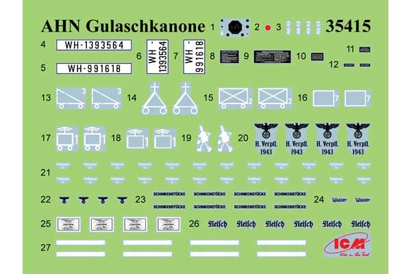 Gulaschkanone Німецька мобільна польова кухня 2СВ LKW AHN (ICM 35415) 1/35