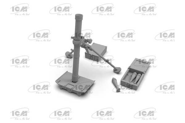 Немецкий миномет GrW 34 с расчетом 2МВ (ICM 35715) 1/35