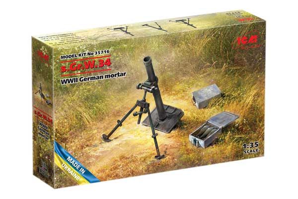 s.Gr.W.34 немецкий миномет 2МВ (ICM 35716) 1/35