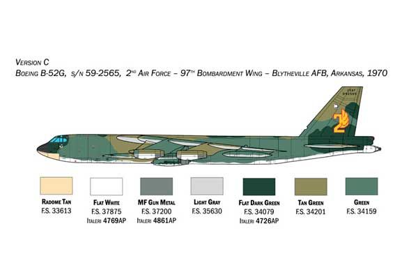 B-52G Stratofortress ранней версии (Italeri 1451) 1/72
