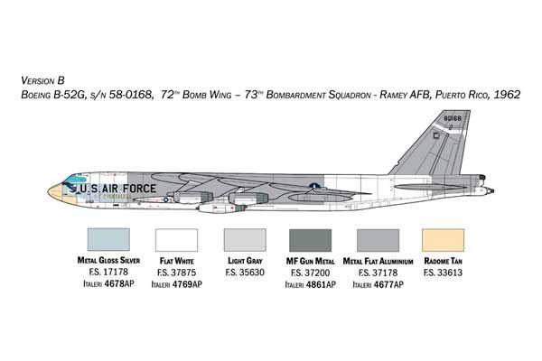 B-52G Stratofortress ранней версии (Italeri 1451) 1/72
