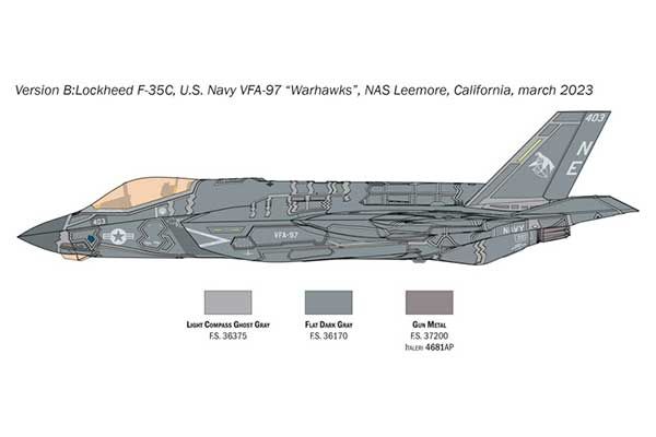 F-35C Lightning II ''CATOBAR version'' (Italeri 1469) 1/72