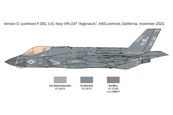 F-35C Lightning II ''CATOBAR version'' (Italeri 1469) 1/72