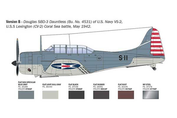SBD-3 Dauntless (Italeri 2841) 1/48