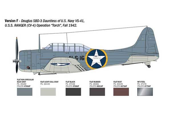SBD-3 Dauntless (Italeri 2841) 1/48