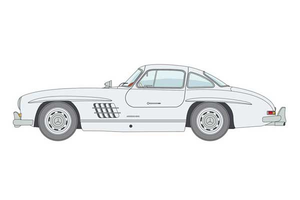 Mercedes-Benz 300 SL Gullwing (Italeri 3612) 1/16
