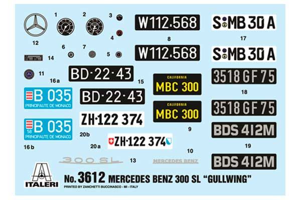 Mercedes-Benz 300 SL Gullwing (Italeri 3612) 1/16