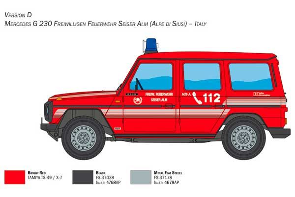 Mercedes Benz G230 Feuerwehr (Italeri 3663) 1/24