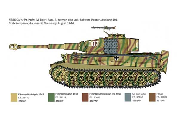 Pz.Kpfw. VI Tiger I Ausf. E пізнього виробництва (Italeri 6754) 1/35