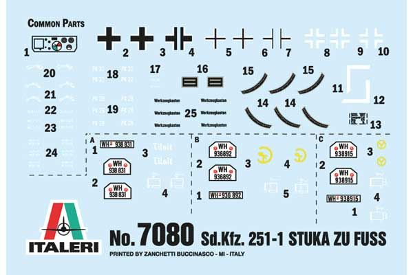 Sd. Kfz. 251/1 Wurfrahmen 40 Stuka zu Fuss (Italeri 7080) 1/72