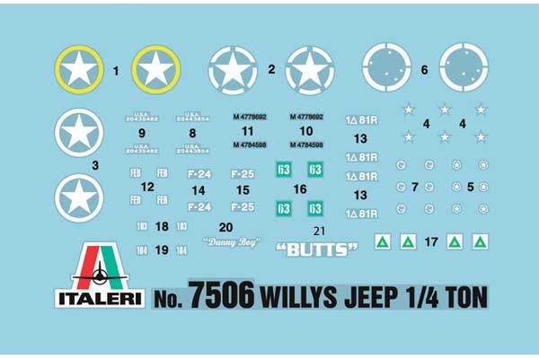 Willys Jeep 1/4 Ton 4X4 (ITALERI 7506) 1/72
