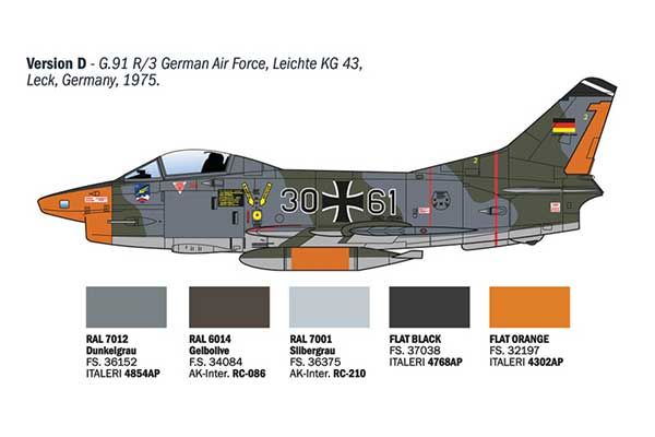 FIAT G.91 R (Italeri 92645) 1/48