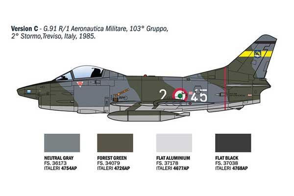 FIAT G.91 R (Italeri 92645) 1/48