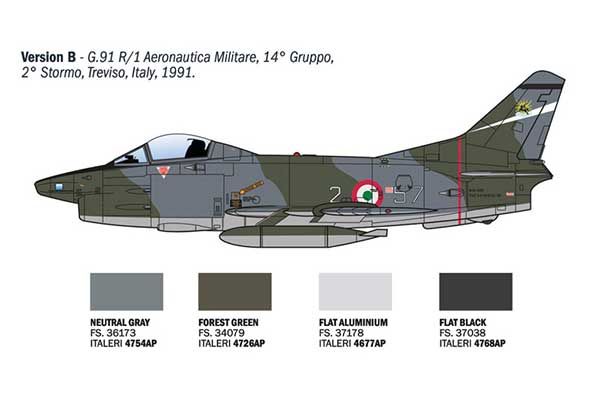 FIAT G.91 R (Italeri 92645) 1/48