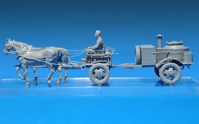 Советская полевая кухня КП-42 с лошадьми на конной тяге (MiniArt 35057) 1/35