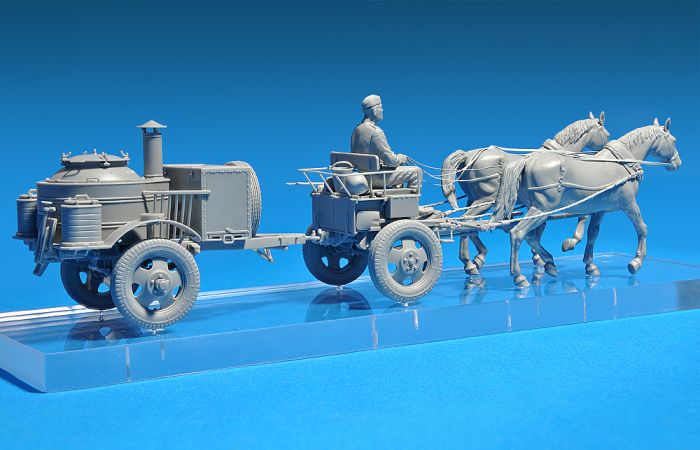 Советская полевая кухня КП-42 с лошадьми на конной тяге (MiniArt 35057) 1/35